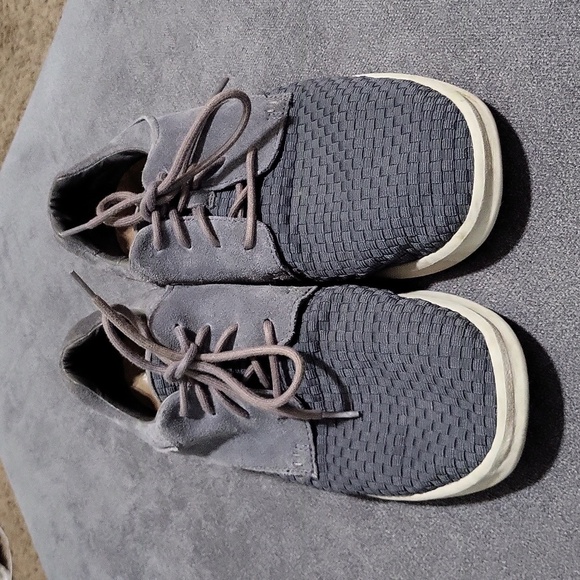 Ugg Hepner Sneakers Full Grain Leather Men's Size 13 Grey Shoes Lace Up - Picture 6 of 10